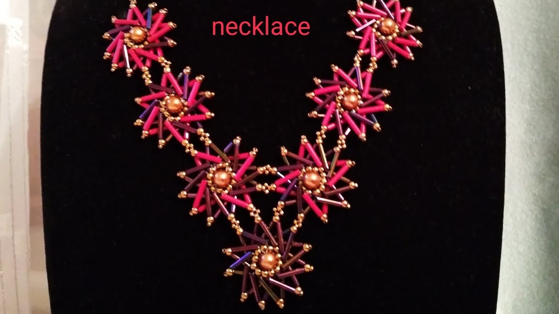 Колье звёздное из бисера и стекляруса. Мастер-класс смотреть онлайн