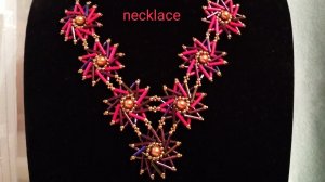 Колье звёздное из бисера и стекляруса. Мастер-класс