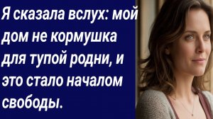 Истории со Смыслом/Я сказала вслух:мой дом не кормушка для тупой родни/Истории из жизни/Аудиорассказ
