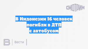 В Индонезии 16 человек погибли в ДТП с автобусом