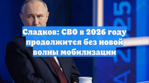 Военкор Сладков дал прогноз по мобилизации в России на 2026 год