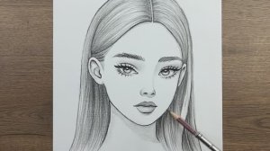 Как шаг за шагом нарисовать очень красивое лицо девушки карандашом -  рисунки красивых девушек