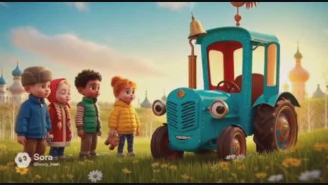 СИНИЙ ТРАКТОР! ДЕТСКАЯ ПЕСЕНКА ДЛЯ МАЛЫШЕЙ !
