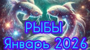 РЫБЫ 🎏 Январь 2026 года. Гороскоп и Расклад Таро