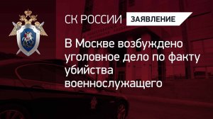 В Москве возбуждено уголовное дело по факту убийства военнослужащего