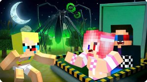 😟ПОСТРОИЛИ БУНКЕР  Против ГИГАНТСКИХ ПАУКОВ АРАХНОФОБИЯ в Майнкрафт! НУБИК