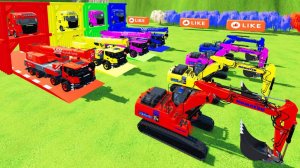 КАТАЕМСЯ НА КРУТЫХ РАЗНОЦВЕТНЫХ МАШИНКАХ И ГРУЗОВИКАХ ИЗ МУЛЬТИКОВ ДЛЯ ДЕТЕЙ 🚜