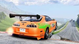 Эпичные высокоскоростные прыжки на автомобилях – Crash BeamNG/Drive