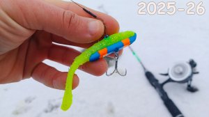 ЗРЯ Я НЕ ВЕРИЛ В ЭТУ ПРИМАНКУ, ОНА ЛОВИТ! Рыбалка на силикон, зимой со льда 2025-26