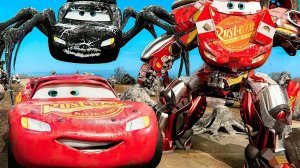 МУЛЬТИКИ ПРО МАШИНКИ 🚗 ТРАНСФОРМАЦИЯ МОЛНИИ МАКВИН И ТРАССА БУДУЩЕГО. КИБЕР ТРАССА ДЛЯ ГОНЩИКОВ