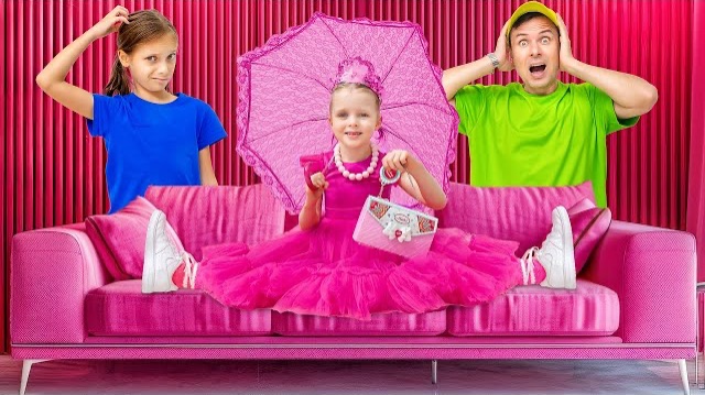 Розовый челлендж. Стефи меняет все на розовый цвет смотреть онлайн