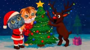 НАРЯДИЛИ ЕЛКИ В 99 НОЧЕЙ В ЛЕСУ ВМЕСТЕ С КОШКОЙ БАТТЕРС