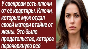 Истории для Вас/У свекрови есть ключи от её квартиры. Ключи, которые муж отдал../Жизненные истории