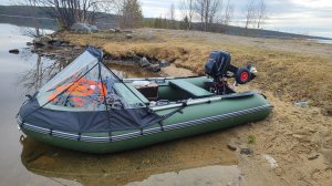 Обкатка Parsun 9.8 2т, тест эхолота Garmin Vivid 4cv