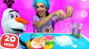 Волшебная Кухня Холодного Сердца! Готовим с Анной и Эльзой! ❄️👩Готовлю игрушкам! 🍳