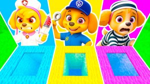 ВЫБЕРИ ПРАВИЛЬНУЮ ЯМУ СКАЙ ВРАЧ ПОЛИЦИЯ ЗАКЛЮЧЁННАЯ ЩЕНЯЧИЙ ПАТРУЛЬ в МАЙНКРАФТ ЗОМБАК