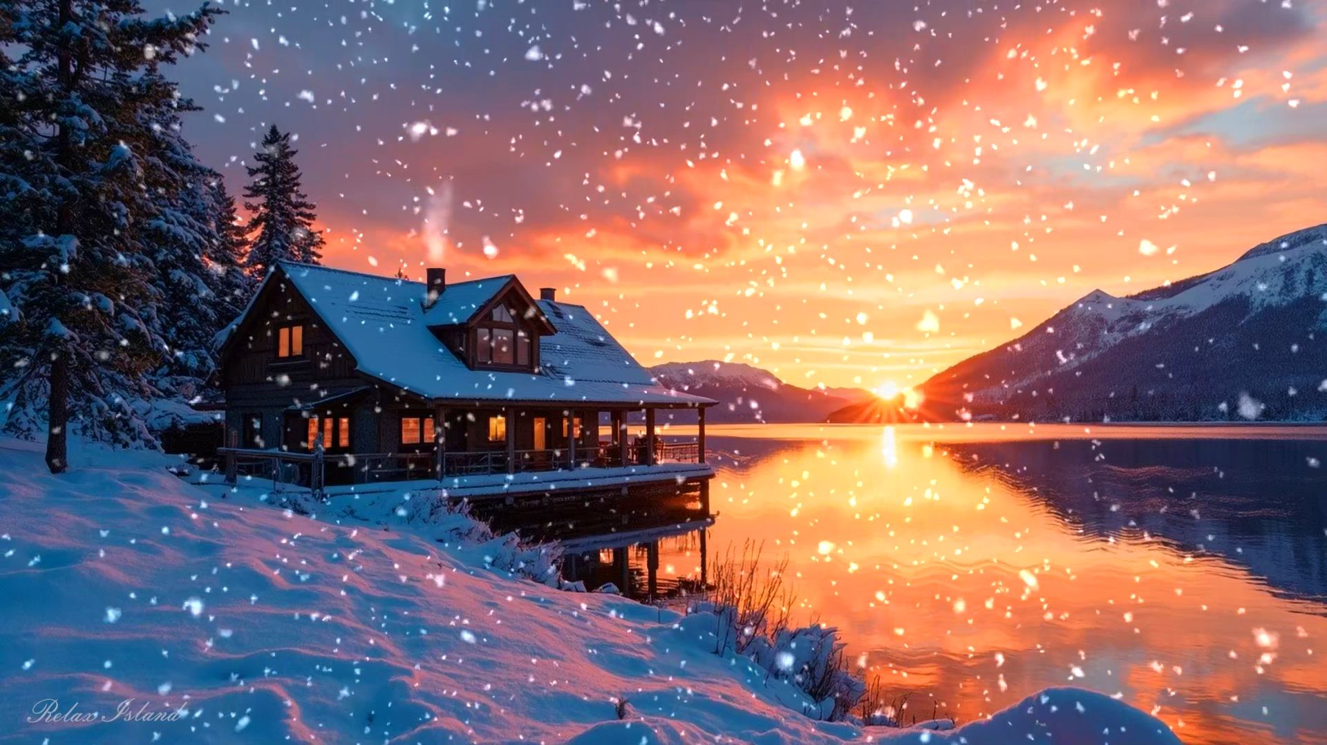 ❄️ БЕЗУМНО КРАСИВАЯ УСПОКАИВАЮЩАЯ МУЗЫКА ДЛЯ СНА 🎵 ЗИМНЯЯ РАССЛАБЛЯЮЩАЯ МУЗЫКА ДЛЯ ДУШИ НА ЗАКАТЕ смотреть онлайн