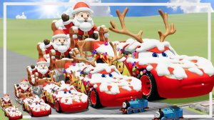 Мультики машинки для детей. Яркие Новогодние краштесты с машинками Маквина. Мультики для малышей