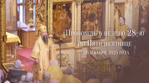 Проповедь епископа Кирилла в Неделю 28-ю по Пятидесятнице, 21 декабря 2025 года