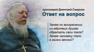 Зачем по воскресении из мёртвых душам обретать свои тела? Зачем человеку тело в жизни вечной?