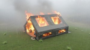 Кемпинг под сильным дождём, моя палатка сгорела.