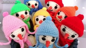 Амигуруми: схема Снеговик | Игрушки вязаные крючком