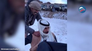Верблюды, пустыня в сугробах: Саудовскую Аравию завалило снегом