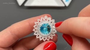 Серьги Снежинки для Снегурочки Мастер-класс  от Бусинка