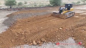 Завершение проекта по захоронению отходов! Бульдозер Shantui DH17c3 и 25-тонных самосвалов.