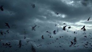 Песня ворон взывает к богине судьбы. Видео от ИИ