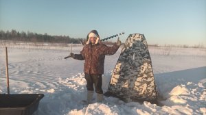 Суровая Зима погода -30 °. Зимняя рыбалка на мормышке.