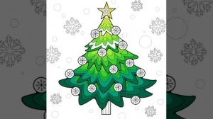 Ёлка раскраска