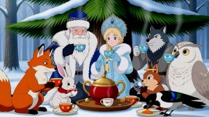 ВСТРЕТИМ НОВЫЙ ГОД В ЛЕСУ. Как лесные звери встретили Новый Год.