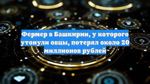 Фермер в Башкирии, у которого утонули овцы, потерял около 20 миллионов рублей