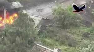 Наш великолепный танк Т-80БВМ из состава 136-ой ОМсБр ВС РФ превращает пыль два НАТОвских MRAP ВСУ