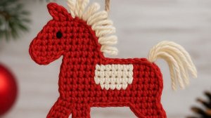 Мастер класс вязания лошадки на елку