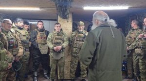 Апти Алаудинов "АХМАТ". Протоиерей Николай Германский посетил отряд "Охотника"