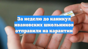 За неделю до каникул ивановских школьников отправили на карантин