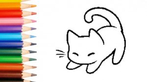 Рисуем вместе, КОТЁНОК для детей | Детям | Рисунок | Творчество | Цвета