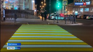 В Сыктывкаре досрочно завершено обустройство  световых   пешеходных переходов