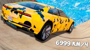 Спуск с горы без тормозов на чит тачках в ГТА 5! Эксперимент в GTA 5 Online