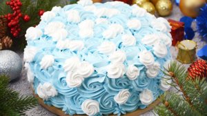 ❄️ Как украсить торт на Новый год БЫСТРО и ПРОСТО: идея для начинающих ❄️