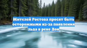 Жителей Ростова просят быть осторожными из-за появления льда в реке Дон