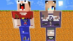 СТРОИМ БАЗУ ВНУТРИ ГЛАЗАСТАЯ МОРДА И ЛАРА В МАЙНКРАФТ! MINECRAFT