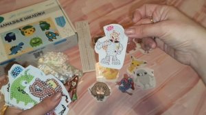 Алмазная мозаика от Артимании. Наклейки  с алмазной мозаикой. Готовые работы сына.