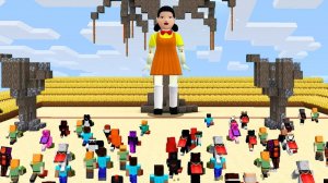 🐙 100 игроков, но Игра в Кальмара в Майнкрафт