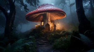 Грибной дом в сердце древнего леса 🍄🌿✨
