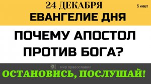24 декабря Евангелие дня Петр учит Бога, как спасать мир. Роковая ошибка апостола.