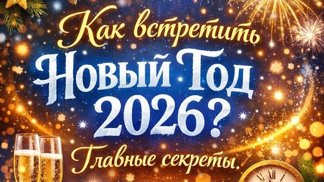 Как встретить Новый 2026 Год? Главные секреты.