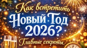 Как встретить Новый 2026 Год? Главные секреты.